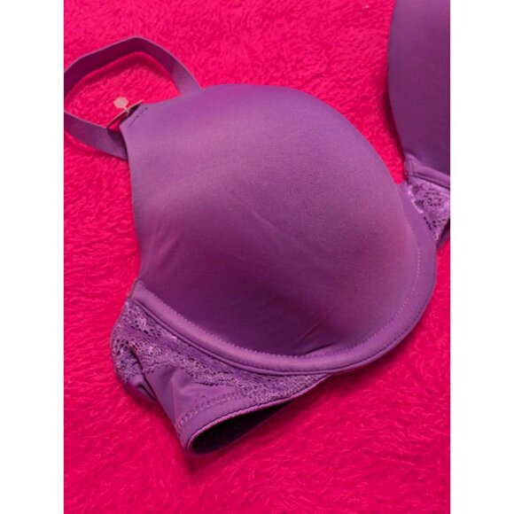 Maidenform Sweet Nothings Purple T-Shirt Bra Lace Trim Style SN1321 38B NWT - Picture 3 of 9